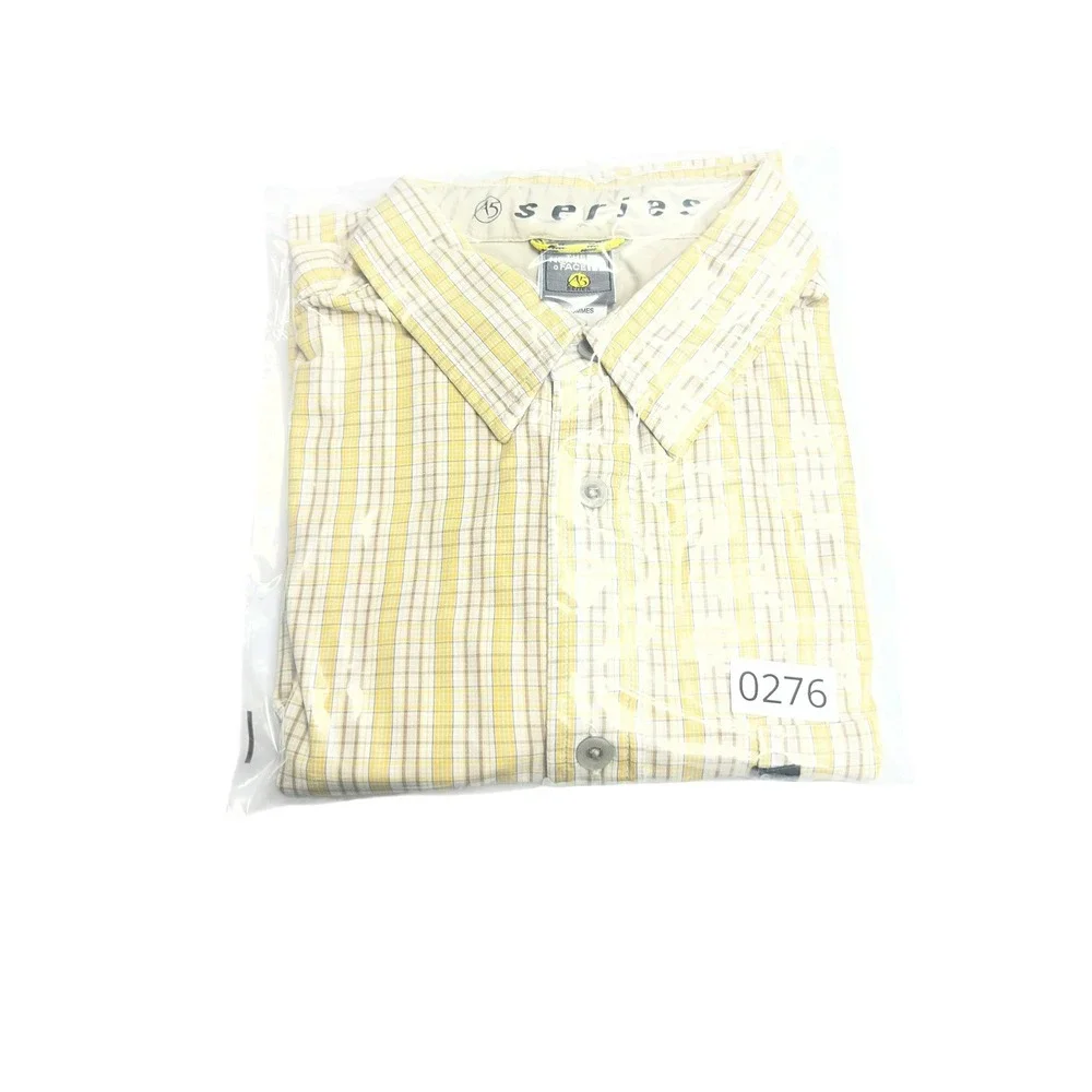 The North Face A5 Series Mens Medium Striped Button Up Shirt Short Sleeve Cotton